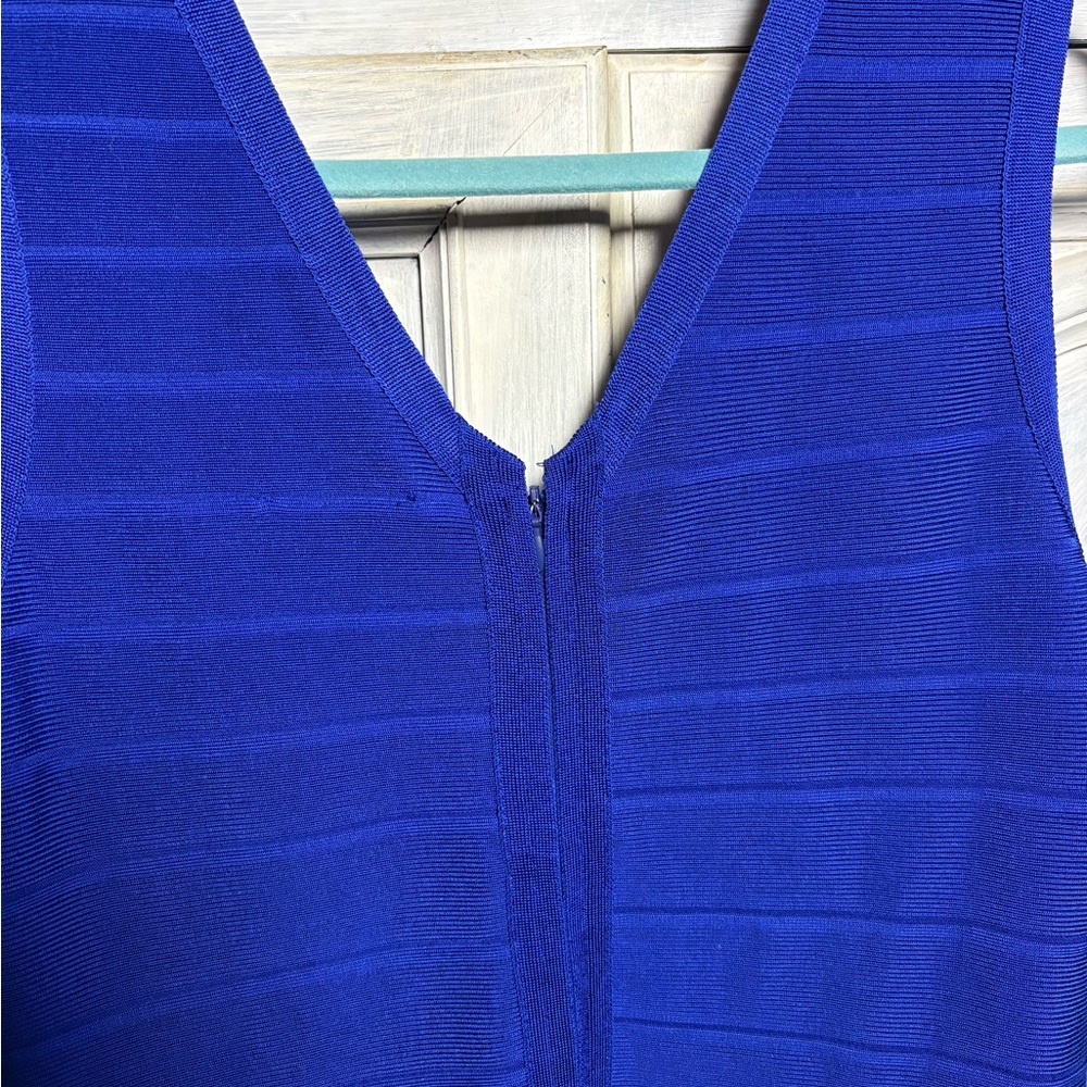 Calvin Klein‎ Royal Blue Sleeveless Bandage Dress Cocktail Stylish Flattering - Picture 8 of 9
